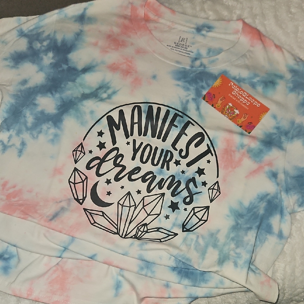 Tie-Dye Short Sleeve Tee - Blue and Pink